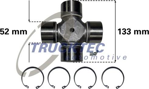 Trucktec Automotive 01.34.011 - Шарнір, поздовжній вал autozip.com.ua