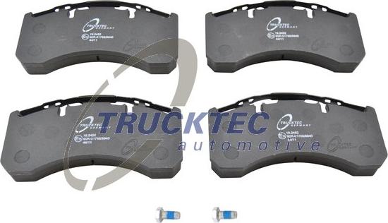 Trucktec Automotive 03.35.041 - Гальмівні колодки, дискові гальма autozip.com.ua