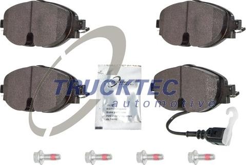 Trucktec Automotive 07.35.257 - Гальмівні колодки, дискові гальма autozip.com.ua