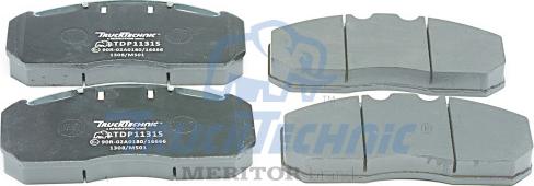 Trucktechnic TDP1131S - Гальмівні колодки, дискові гальма autozip.com.ua