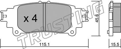 Trusting 993.0 - Гальмівні колодки, дискові гальма autozip.com.ua