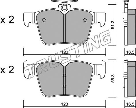 Trusting 997.0 - Гальмівні колодки, дискові гальма autozip.com.ua