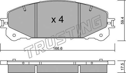 Trusting 954.0 - Гальмівні колодки, дискові гальма autozip.com.ua