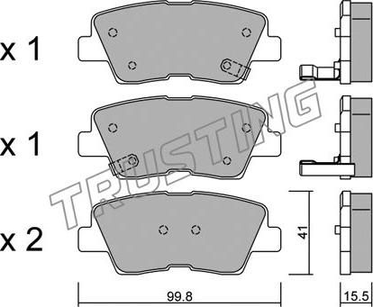 Trusting 903.0 - Гальмівні колодки, дискові гальма autozip.com.ua