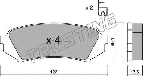 Trusting 469.0 - Гальмівні колодки, дискові гальма autozip.com.ua