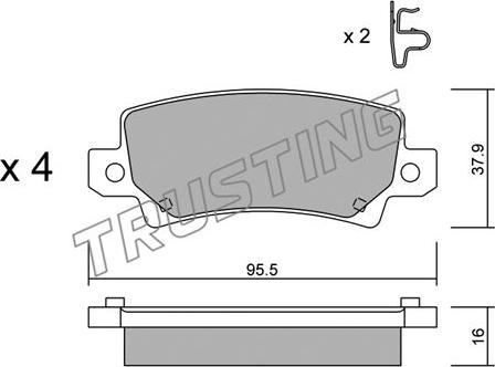 Trusting 463.0 - Гальмівні колодки, дискові гальма autozip.com.ua