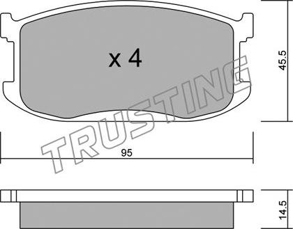 Trusting 483.0 - Гальмівні колодки, дискові гальма autozip.com.ua