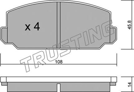 Trusting 477.0 - Гальмівні колодки, дискові гальма autozip.com.ua