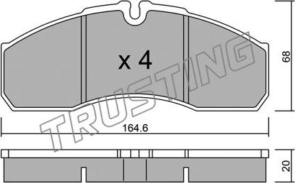 Trusting 594.3 - Гальмівні колодки, дискові гальма autozip.com.ua