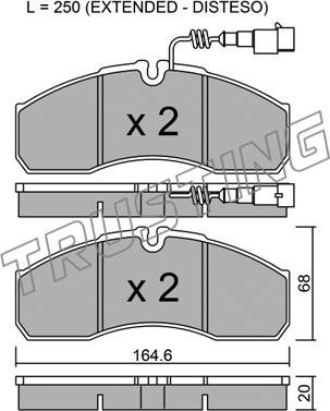 Trusting 594.7 - Гальмівні колодки, дискові гальма autozip.com.ua