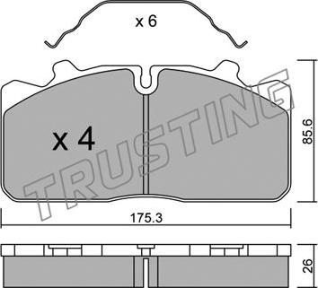 Trusting 598.0 - Гальмівні колодки, дискові гальма autozip.com.ua