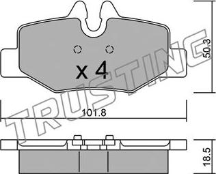 Trusting 592.0 - Гальмівні колодки, дискові гальма autozip.com.ua