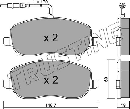 Trusting 546.0 - Гальмівні колодки, дискові гальма autozip.com.ua