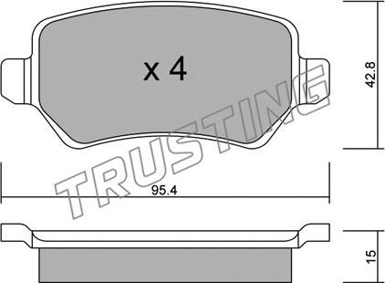 Trusting 558.1 - Гальмівні колодки, дискові гальма autozip.com.ua