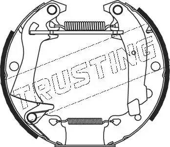 Trusting 5016 - Комплект гальм, барабанний механізм autozip.com.ua