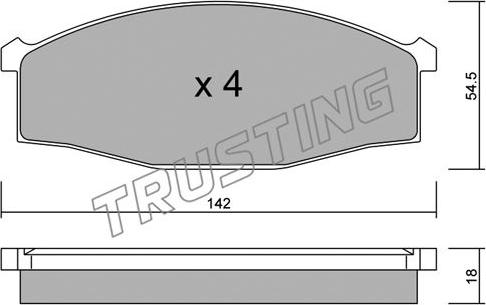 Trusting 513.0 - Гальмівні колодки, дискові гальма autozip.com.ua