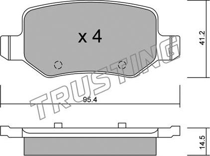 Trusting 581.0 - Гальмівні колодки, дискові гальма autozip.com.ua