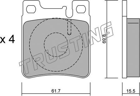 Trusting 583.0 - Гальмівні колодки, дискові гальма autozip.com.ua