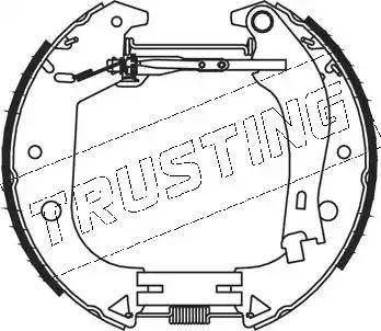 Trusting 5385 - Комплект гальм, барабанний механізм autozip.com.ua