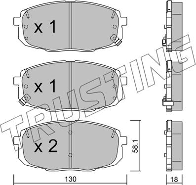 Trusting 5291 - Гальмівні колодки, дискові гальма autozip.com.ua