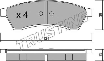 Trusting 526.0 - Гальмівні колодки, дискові гальма autozip.com.ua