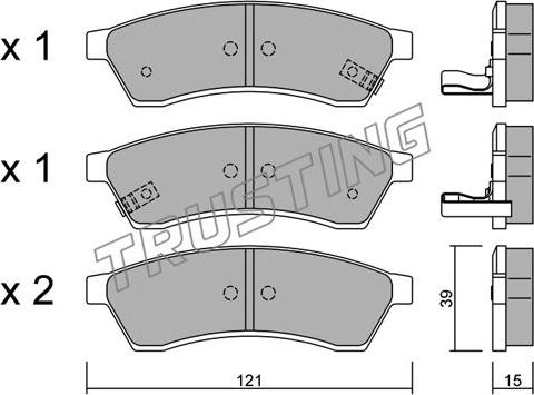 Trusting 526.1 - Гальмівні колодки, дискові гальма autozip.com.ua