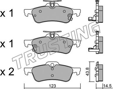 Trusting 572.1 - Гальмівні колодки, дискові гальма autozip.com.ua