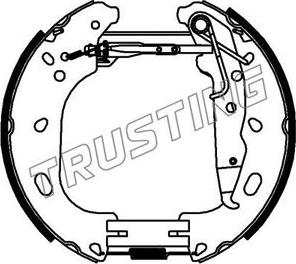 Trusting 6432 - Комплект гальм, барабанний механізм autozip.com.ua