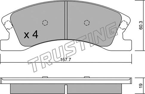 Trusting 642.0 - Гальмівні колодки, дискові гальма autozip.com.ua