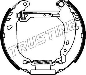 Trusting 6475 - Комплект гальм, барабанний механізм autozip.com.ua
