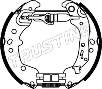 Trusting 6545 - Комплект гальм, барабанний механізм autozip.com.ua