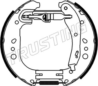 Trusting 6546 - Комплект гальм, барабанний механізм autozip.com.ua