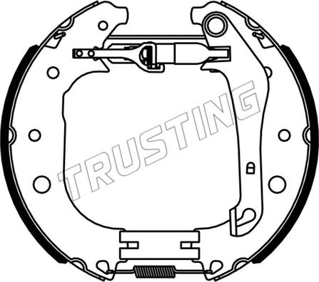 Trusting 6534 - Комплект гальм, барабанний механізм autozip.com.ua