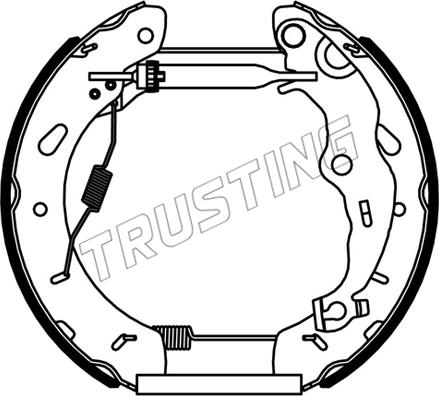 Trusting 6536 - Комплект гальм, барабанний механізм autozip.com.ua