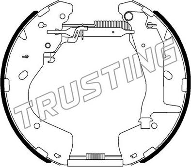 Trusting 6522 - Комплект гальм, барабанний механізм autozip.com.ua