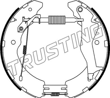 Trusting 6527 - Комплект гальм, барабанний механізм autozip.com.ua