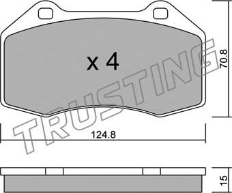 Trusting 667.0 - Гальмівні колодки, дискові гальма autozip.com.ua