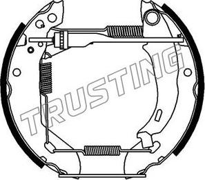 Trusting 6055 - Комплект гальм, барабанний механізм autozip.com.ua