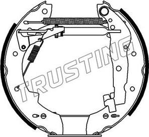 Trusting 6019 - Комплект гальм, барабанний механізм autozip.com.ua