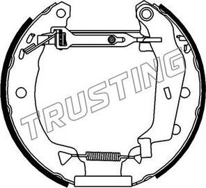 Trusting 6086 - Комплект гальм, барабанний механізм autozip.com.ua
