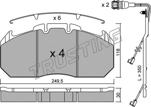 Trusting 603.0W - Гальмівні колодки, дискові гальма autozip.com.ua