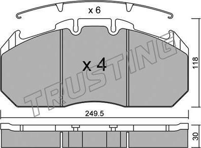 Trusting 603.0 - Комплект гальм, барабанний механізм autozip.com.ua