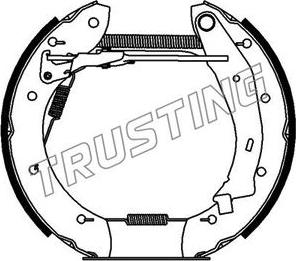 Trusting 6184 - Комплект гальм, барабанний механізм autozip.com.ua