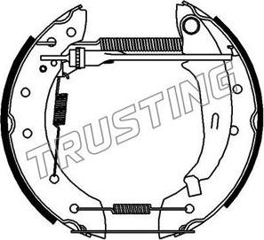 Trusting 6182 - Комплект гальм, барабанний механізм autozip.com.ua