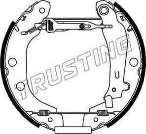 Trusting 6187 - Комплект гальм, барабанний механізм autozip.com.ua