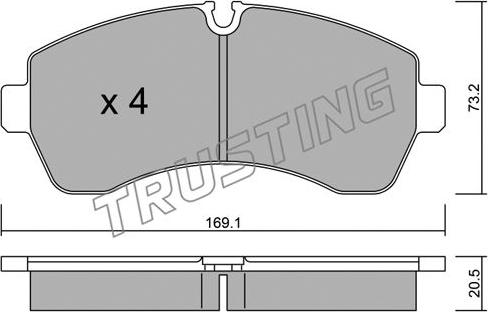 Trusting 689.0 - Гальмівні колодки, дискові гальма autozip.com.ua