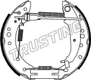 Trusting 6353 - Комплект гальм, барабанний механізм autozip.com.ua