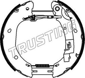 Trusting 6386 - Комплект гальм, барабанний механізм autozip.com.ua