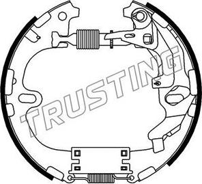 Trusting 6332 - Комплект гальм, барабанний механізм autozip.com.ua