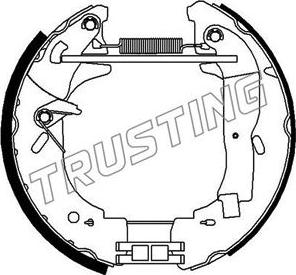 Trusting 6337 - Комплект гальм, барабанний механізм autozip.com.ua
